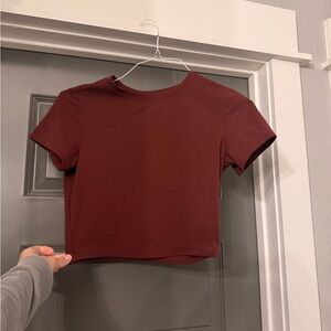 Women's Burgundy Crop Top